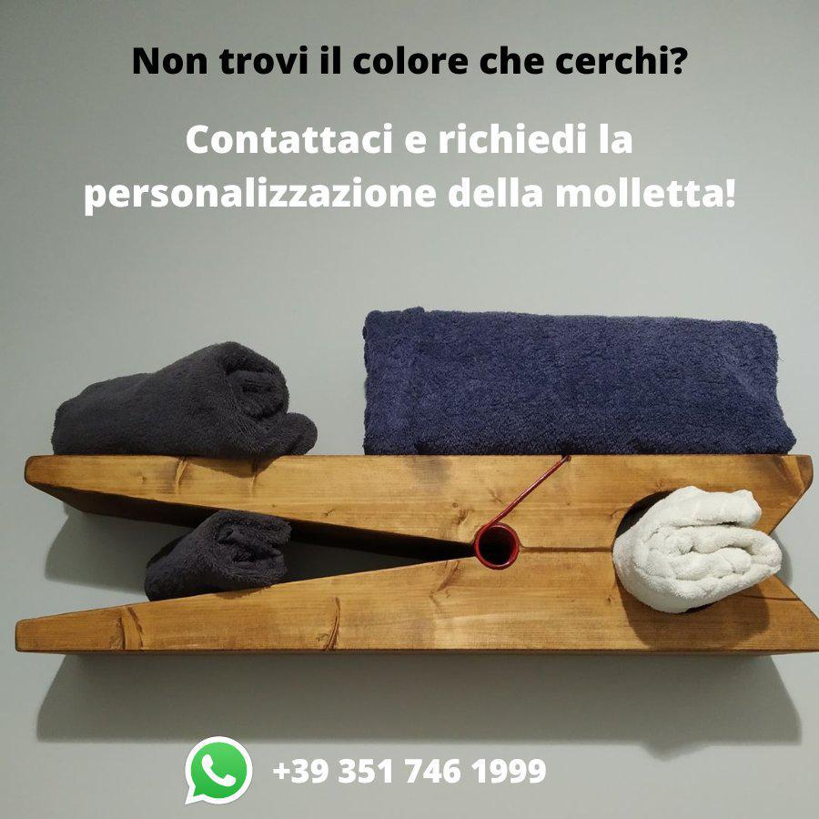 Molletta Design 82-molletta gigante -Mensola artigianale in legno